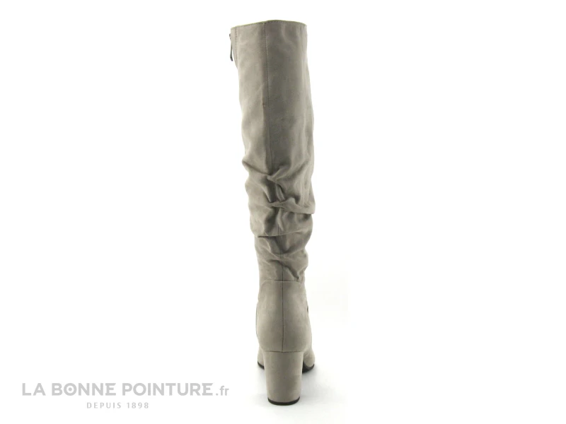 Marco Tozzi 2-25519-27 - Velours Beige Taupe - Botte Talon Haut 4 Marco Tozzi 2-25519-27 - Velours Beige Taupe - Botte Talon Haut – Image 4