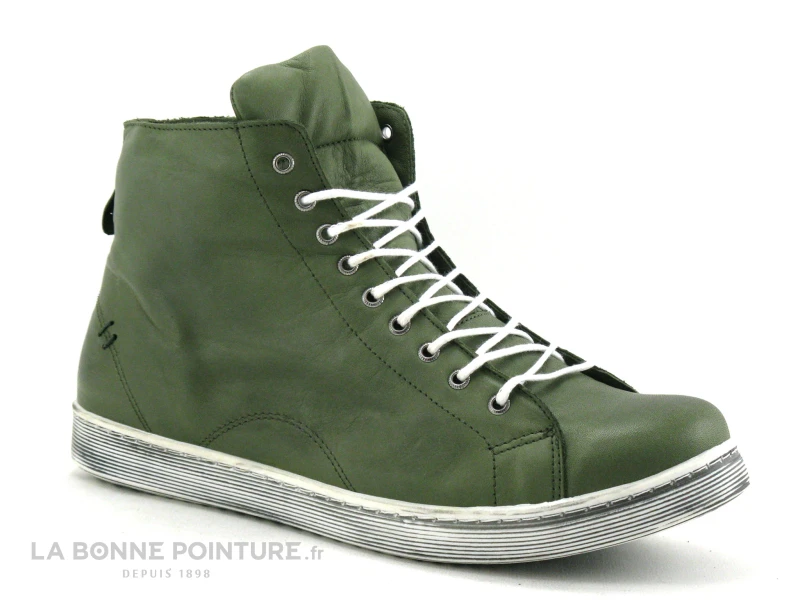 Andrea Conti 0341500 Olive - Basket Montante Kaki 1 Andrea Conti 0341500 Olive - Basket Montante Kaki