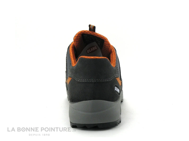 Olang ZENITH Tex - Gris Orange - Chaussure Randonnee Homme 4 Olang ZENITH Tex - Gris Orange - Chaussure Randonnee Homme – Image 4