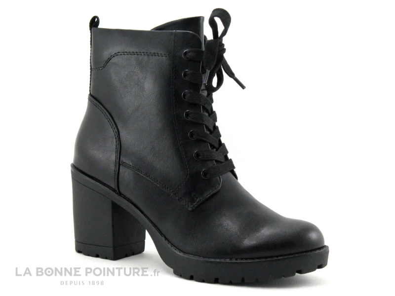 Marco Tozzi 2-25204-27 - Bottine Noire A Lacet Avec Talon Haut Epais 5 Marco Tozzi 2-25204-27 - Bottine Noire A Lacet Avec Talon Haut Epais â Image 5