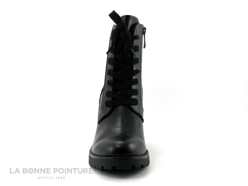 Marco Tozzi 2-25204-27 - Bottine Noire A Lacet Avec Talon Haut Epais 2 Marco Tozzi 2-25204-27 - Bottine Noire A Lacet Avec Talon Haut Epais â Image 2