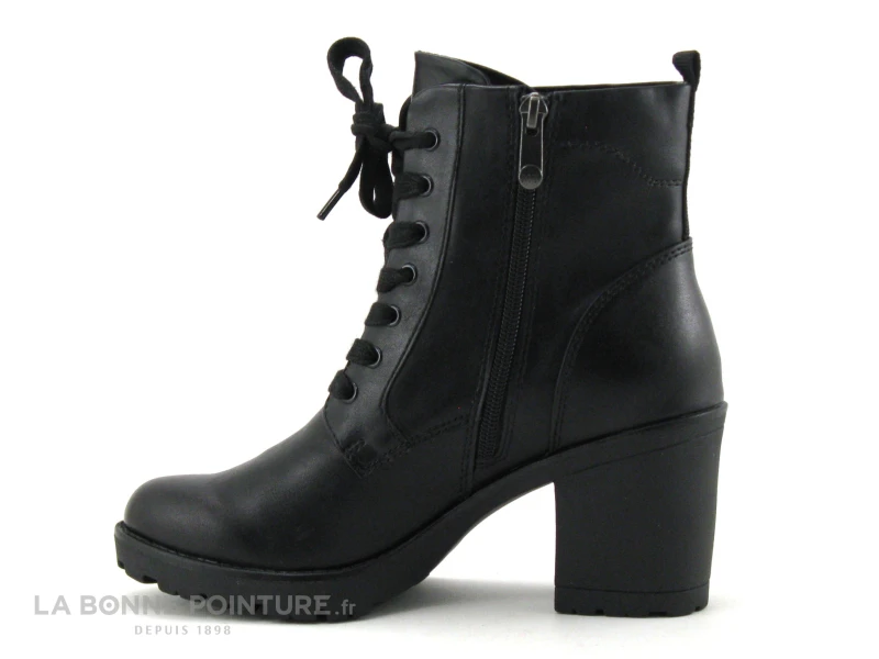 Marco Tozzi 2-25204-27 - Bottine Noire A Lacet Avec Talon Haut Epais 3 Marco Tozzi 2-25204-27 - Bottine Noire A Lacet Avec Talon Haut Epais â Image 3