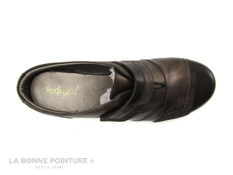 Pedi Girl GAURIA Carbone Moka - Chaussure Velcro Marron Metal 6 Pedi Girl GAURIA Carbone Moka - Chaussure Velcro Marron Metal â Image 6