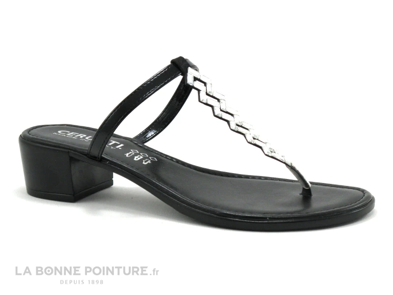 Cerutti 19262 Noir Entre-doigts Talon Carre 1 Cerutti 19262 Noir Entre-doigts Talon Carre