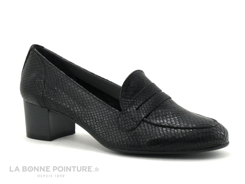 Folies MAHO Noir Lezard - Escarpin Petit Talon 5 Folies MAHO Noir Lezard - Escarpin Petit Talon â Image 5