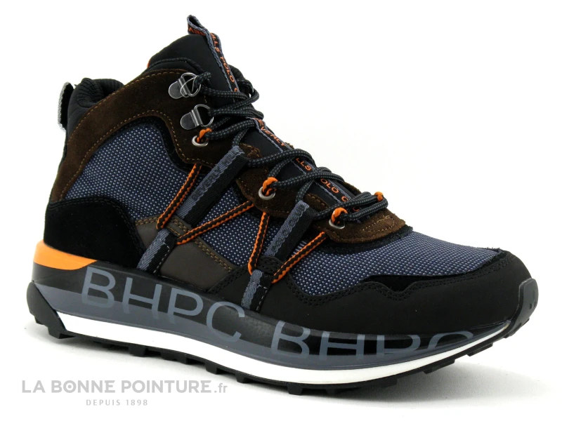 Beverly Hills Polo Club HM6011 - Marron Noir Orange - Basket Montante H 1 Beverly Hills Polo Club HM6011 - Marron Noir Orange - Basket Montante H
