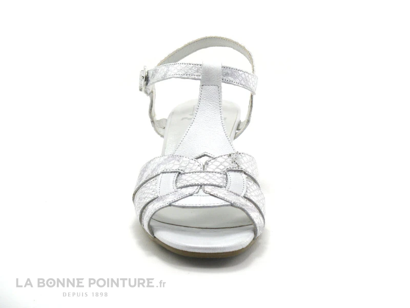 Pedi Girl BAO Blanc Argent - Nu-pieds Talon 2 Pedi Girl BAO Blanc Argent - Nu-pieds Talon â Image 2