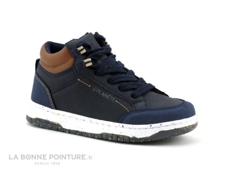 Alma Planete ECKOS - Lacet Et Zip - Marine Camel - Basket Montante GARCON 1 Alma Planete ECKOS - Lacet Et Zip - Marine Camel - Basket Montante GARCON