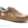 Brans 1086 - Marron - Broderies - Chaussure Basse