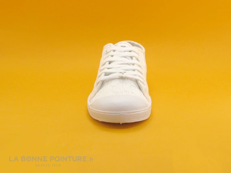 Le Temps Des Cerises BASIC 02 Dentelle Blanc - Basket Toile 2 Le Temps Des Cerises BASIC 02 Dentelle Blanc - Basket Toile – Image 2