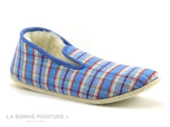 Rondinaud TRADITION F Bleu Ecossais - Charentaise Semelle Feutre