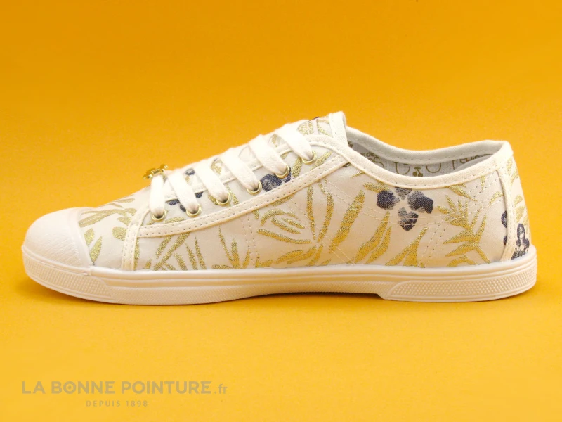 Le Temps Des Cerises BASIC 02 Chiba - Tennis Toile Fleurie 3 Le Temps Des Cerises BASIC 02 Chiba - Tennis Toile Fleurie – Image 3