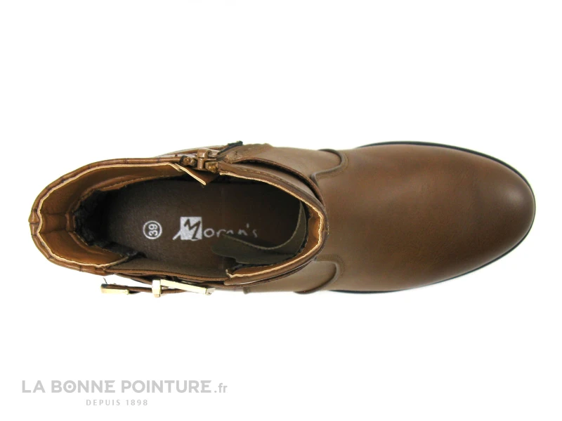 Morans TANAKA 29026 Marron - Arriere Croco - Bottine Talon Large 3 Morans TANAKA 29026 Marron - Arriere Croco - Bottine Talon Large â Image 3