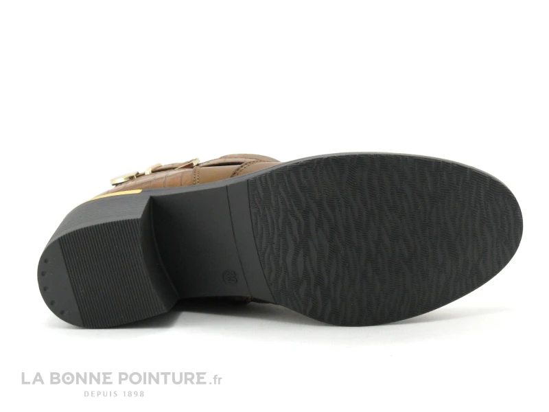 Morans TANAKA 29026 Marron - Arriere Croco - Bottine Talon Large 4 Morans TANAKA 29026 Marron - Arriere Croco - Bottine Talon Large â Image 4