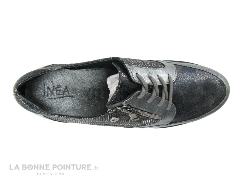 Inea LUTIN - Reptile Gris Noir - Chaussure Basse Compensee 6 Inea LUTIN - Reptile Gris Noir - Chaussure Basse Compensee â Image 6