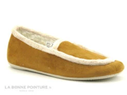 Ouf NICLOU Camel - Chausson Mocassin Femme