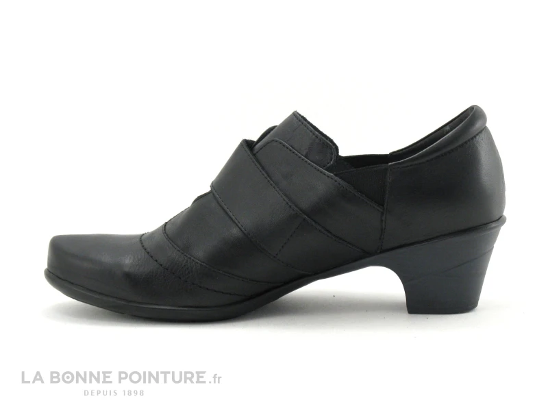 Geo Reino CESITA Fripe Noir - Escarpin Petit Talon - Bride Velcro 3 Geo Reino CESITA Fripe Noir - Escarpin Petit Talon - Bride Velcro – Image 3