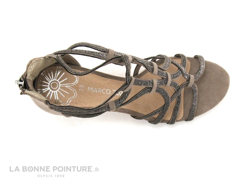 Marco Tozzi 2-28304-22 Taupe Comb - Nu-pieds Montant Talon Haut 6 Marco Tozzi 2-28304-22 Taupe Comb - Nu-pieds Montant Talon Haut – Image 6