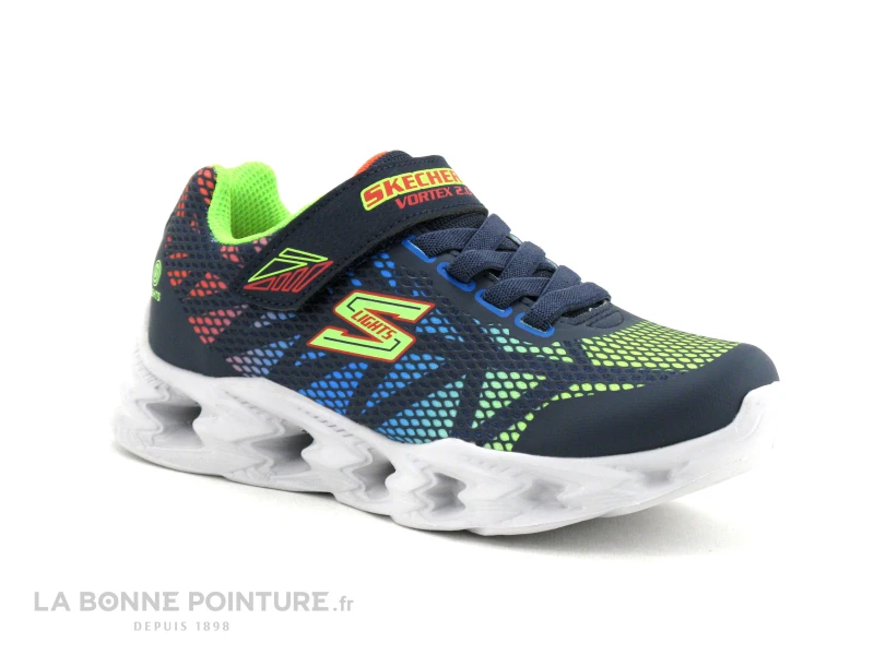Skechers 400602L - VORTEX 2-0 - Bleu Vert Multi - Sneakers GARCON 5 Skechers 400602L - VORTEX 2-0 - Bleu Vert Multi - Sneakers GARCON â Image 5