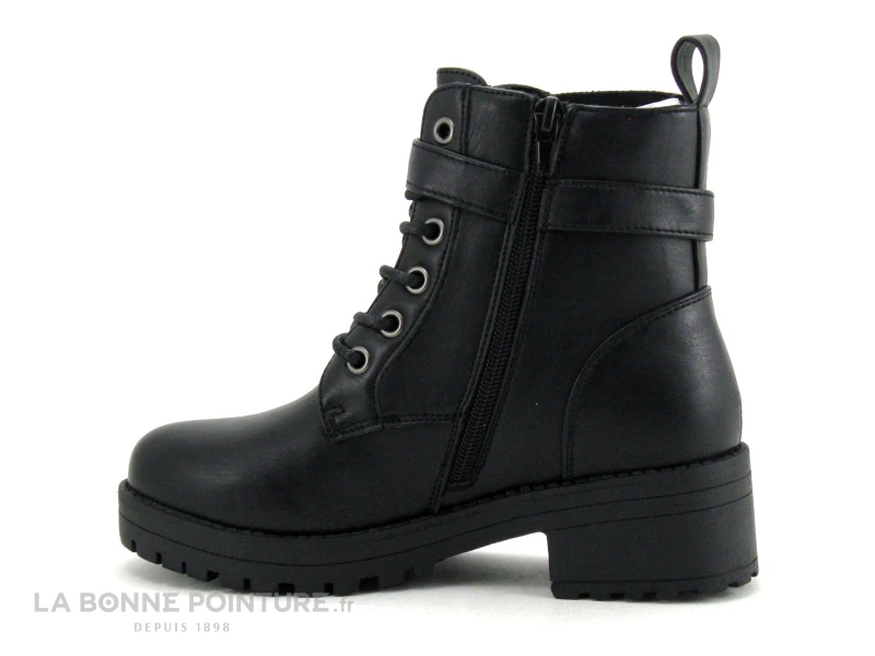 Happy Bee B850860 Black - Boots Fille Noire - Semelle Epaisse Et Crantee 2 Happy Bee B850860 Black - Boots Fille Noire - Semelle Epaisse Et Crantee – Image 2