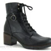 Jordana 60 Noir - Bottine A Lacet Cuir Noir - Talon Epais