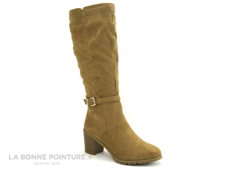 The Divine Factory QL4722 Beige - Botte Femme - Talon Bloc 5 The Divine Factory QL4722 Beige - Botte Femme - Talon Bloc – Image 5