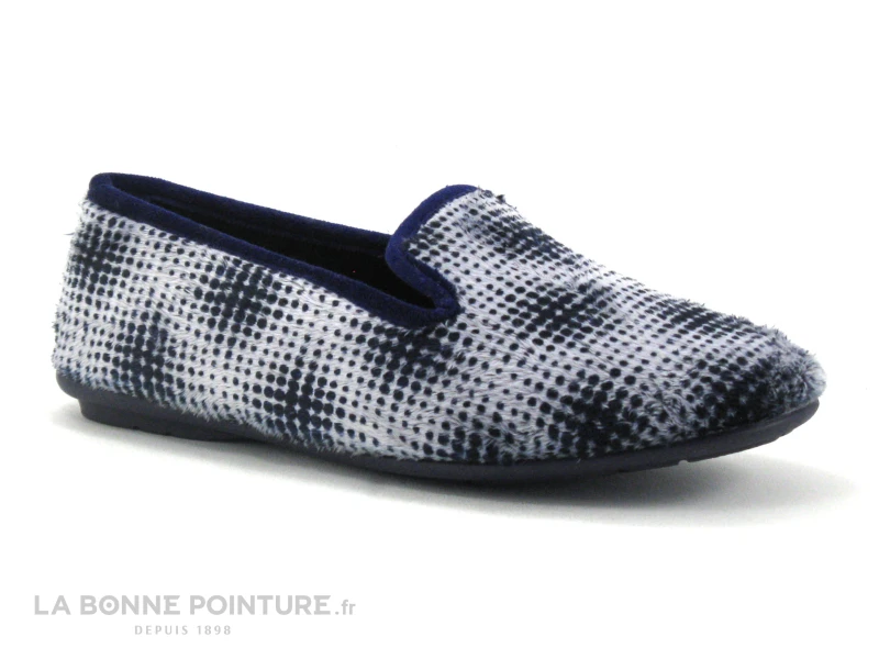 RYB 700 POINT - Bleu Marine - Gris - Chausson Femme 1 RYB 700 POINT - Bleu Marine - Gris - Chausson Femme