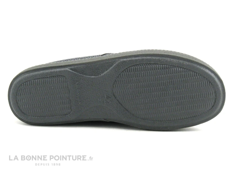 Ouf BARTIN Gris - Petit Carreaux - Ecusson - Chausson Homme 4 Ouf BARTIN Gris - Petit Carreaux - Ecusson - Chausson Homme â Image 4