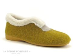 Zels 2276 Ocre - Chausson Semi-montant Femme - Interieur Laine