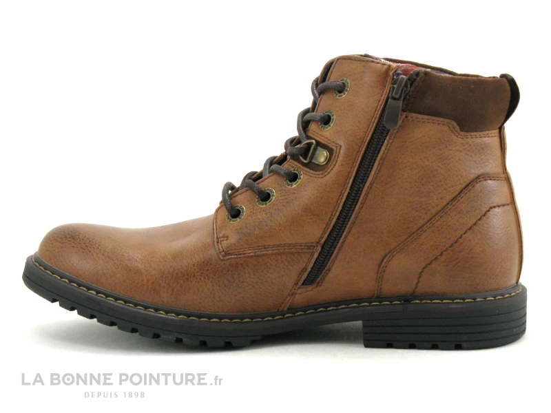 Ektik GRANOLA Marron - Bottillon Homme Avec Lacet Et Zip 2 Ektik GRANOLA Marron - Bottillon Homme Avec Lacet Et Zip – Image 2