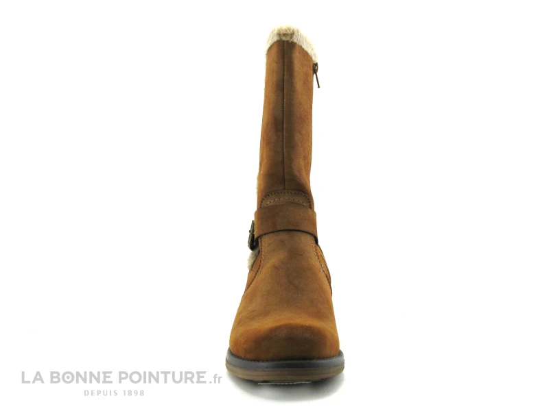 Jet 7 CHAGRIN Camel - Bottine Femme Marron - Doublure Chaude 2 Jet 7 CHAGRIN Camel - Bottine Femme Marron - Doublure Chaude – Image 2