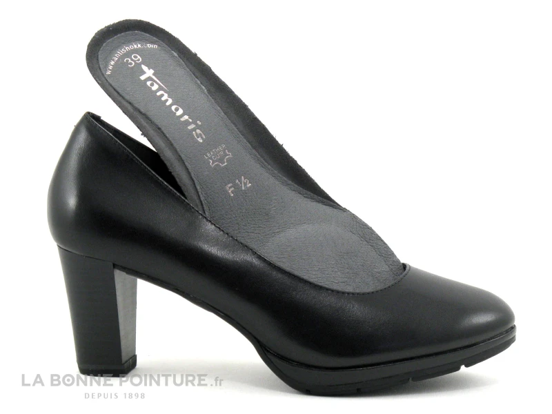 Tamaris 1-22438-21 - Black Leather - Escarpin Noir 5 Tamaris 1-22438-21 - Black Leather - Escarpin Noir – Image 5