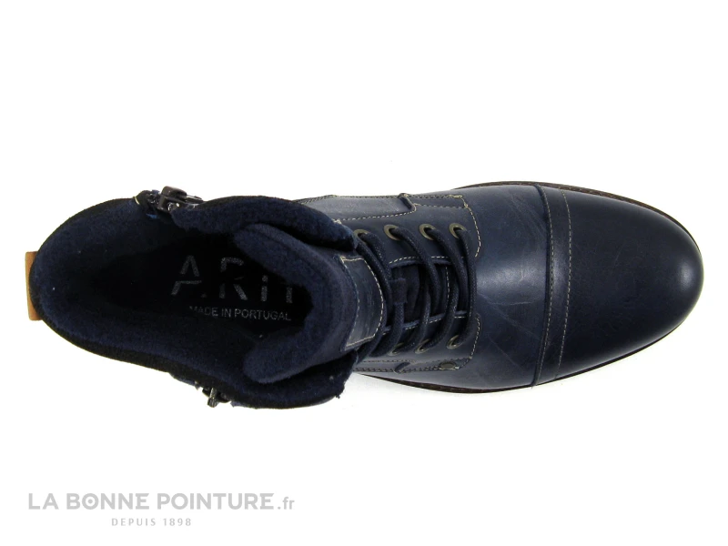 Arid RYAN Marine - Boots Homme Cuir Bleu Marine - Zip Et Lacet 6 Arid RYAN Marine - Boots Homme Cuir Bleu Marine - Zip Et Lacet – Image 6