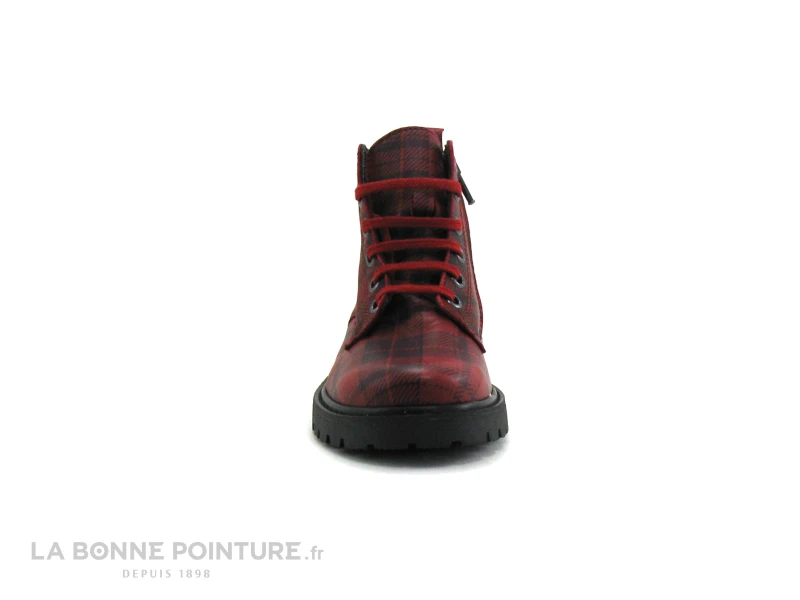 Bopy SIGMALA Rouge Ecossais - Boots Fille 2 Bopy SIGMALA Rouge Ecossais - Boots Fille – Image 2