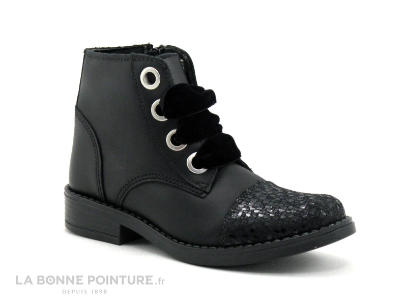 MKids MESALE MK2778D8IA - Noir - Lacet Velours - Boots Fille 1 MKids MESALE MK2778D8IA - Noir - Lacet Velours - Boots Fille