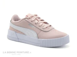 Puma PS CARINA 370678Y33 - Basket Fille Rose Et Blanche