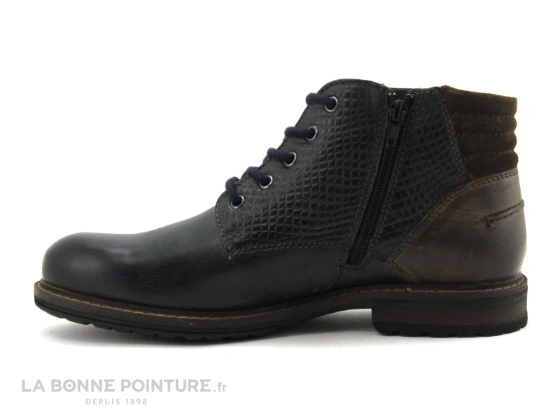 Point D Orgues AUSSIE - Bleu Marine - Marron - Boots Homme 3 Point D Orgues AUSSIE - Bleu Marine - Marron - Boots Homme – Image 3