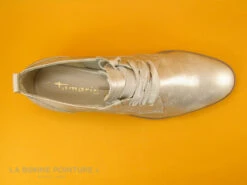 Tamaris 1-23204-20 Light Gold - Derby Femme Metallise -Optimal Chaussures Magasin cd24607c73b9e66c561f35ea11d5d5ef img 6457.jpg 181700