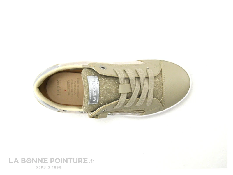 Geox KILWI J02D5B Beige Silver - Basket Mode Fille Avec Zip 6 Geox KILWI J02D5B Beige Silver - Basket Mode Fille Avec Zip â Image 6