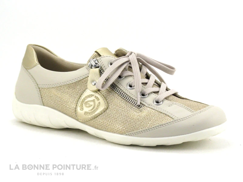 Remonte R3415-60 - Beige Et Or - Chaussure Basse Femme 1 Remonte R3415-60 - Beige Et Or - Chaussure Basse Femme