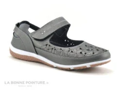 Enza Nucci LS4615 Pewter - Ballerine Gris Metal Avec Scratch