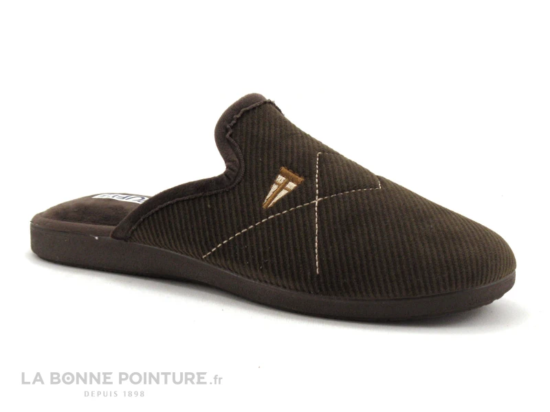Ouf Initial VAILLAC Marron - Velours - Pantoufle Mule Homme 1 Ouf Initial VAILLAC Marron - Velours - Pantoufle Mule Homme