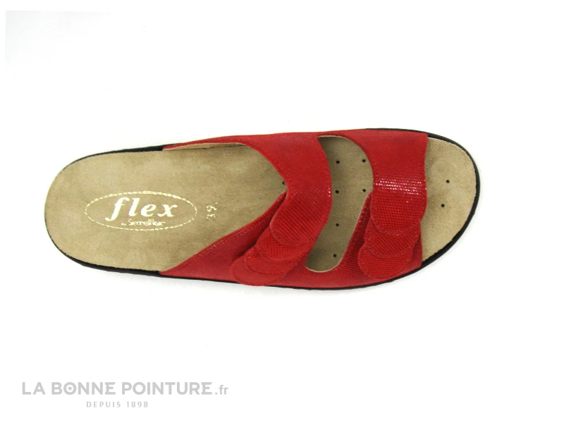 Semelflex GRAZIELLA Rouge - Mule Femme Cuir Rouge - 2 Velcros 6 Semelflex GRAZIELLA Rouge - Mule Femme Cuir Rouge - 2 Velcros â Image 6