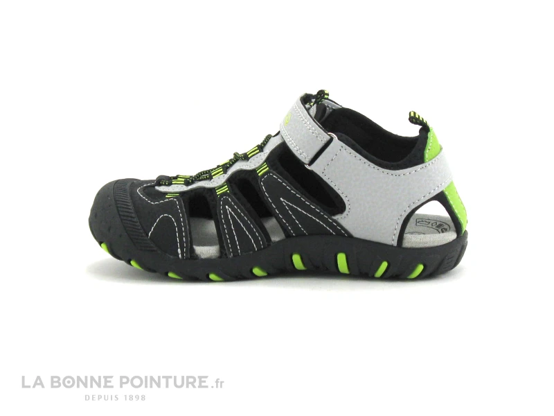 Wipop LINEA Noir Gris Lime - Sandale Sport Enfant 2 Wipop LINEA Noir Gris Lime - Sandale Sport Enfant – Image 2