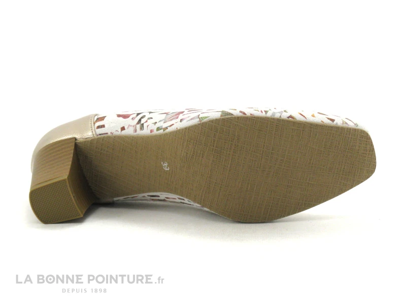 Inea PANDALA Multicolore Blanc Or - Escarpin A Petit Talon 7 Inea PANDALA Multicolore Blanc Or - Escarpin A Petit Talon – Image 7