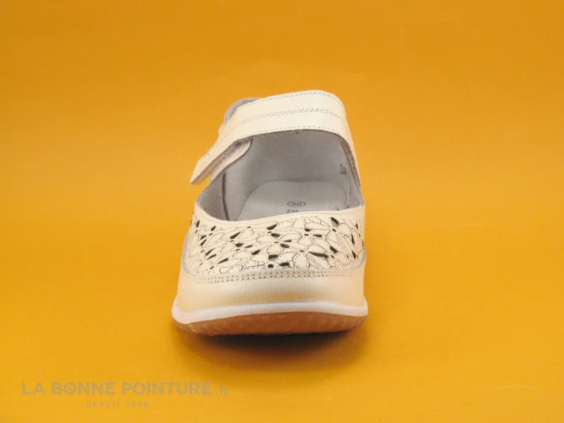 Enza Nucci LS4615 Blanc - Fleurs - Ballerine A Velcro Femme 2 Enza Nucci LS4615 Blanc - Fleurs - Ballerine A Velcro Femme – Image 2