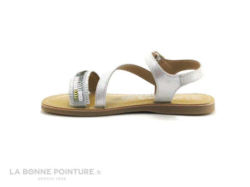 Wipop IBRE Argent - Nu-pieds Fille Brillant 2 Wipop IBRE Argent - Nu-pieds Fille Brillant – Image 2