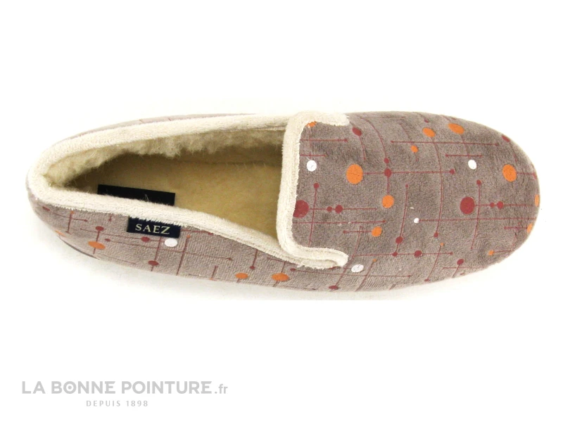 Saez 001 Planet Beige Rose - Chausson Fourre Laine Femme 3 Saez 001 Planet Beige Rose - Chausson Fourre Laine Femme – Image 3