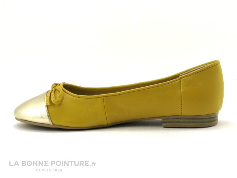 Jana 8-22150-26 Jaune Safran - Bout Dore - Ballerine Femme 3 Jana 8-22150-26 Jaune Safran - Bout Dore - Ballerine Femme â Image 3