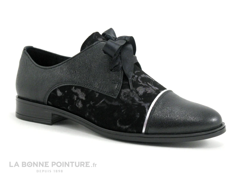 Mademoisel H 8057 Noir 2419 - Velours Imprime - Derby Femme 5 Mademoisel H 8057 Noir 2419 - Velours Imprime - Derby Femme â Image 5